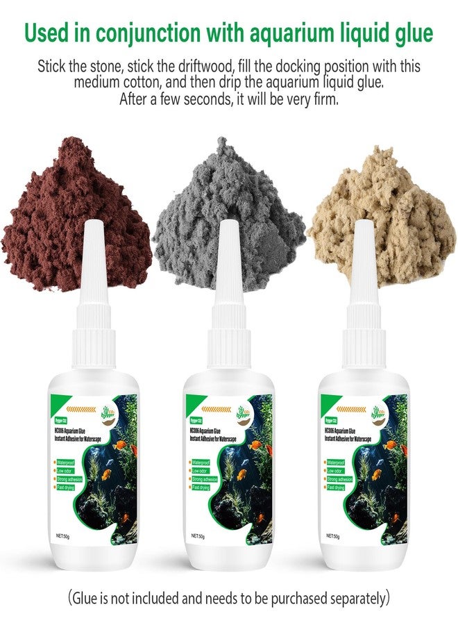 Hygger CO2 Cotton Wool for Aquascape - Gap Filler Cotton for Rocks & Wood | Aquarium Safe Bonding Material | Secure Adhesive Helper(Gray (Seiryu Stone Color)) - Image 4